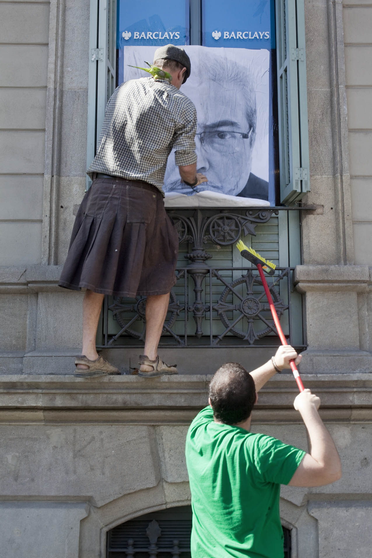 Protestaktion der PAH gegen die Barclays Bank, Spanien Juli 2012, Foto:  orianomada/flickr
