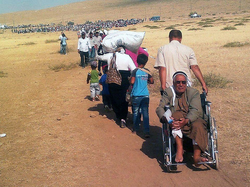 Flüchtende Menschen an der syrisch-türkischen Grenze, September 2014, EC/ECHO/flickr