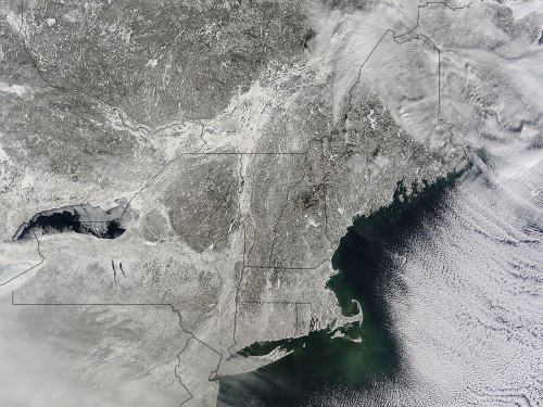 Wintersturm über den USA (Satellitenfoto), NASA/flickr