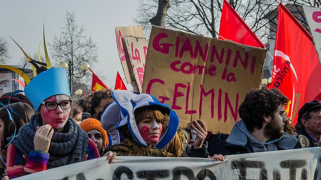 Studentenproteste gegen Renzis Politik, Ivan Crivellaro/flickr