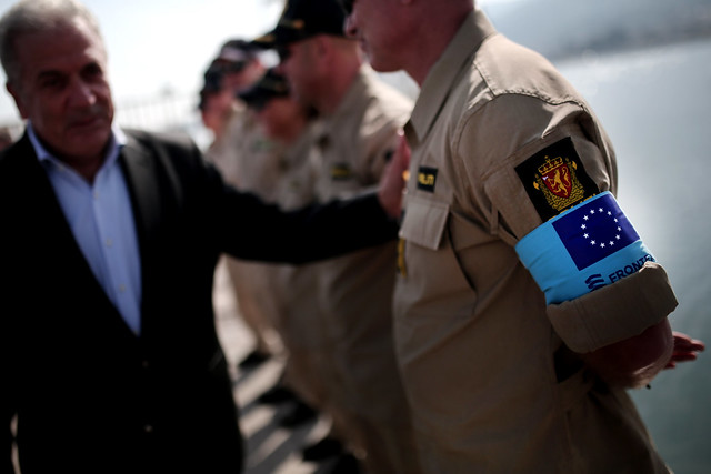 Frontex-Truppenbesuch durch EU-Kommisar Avramopoulos