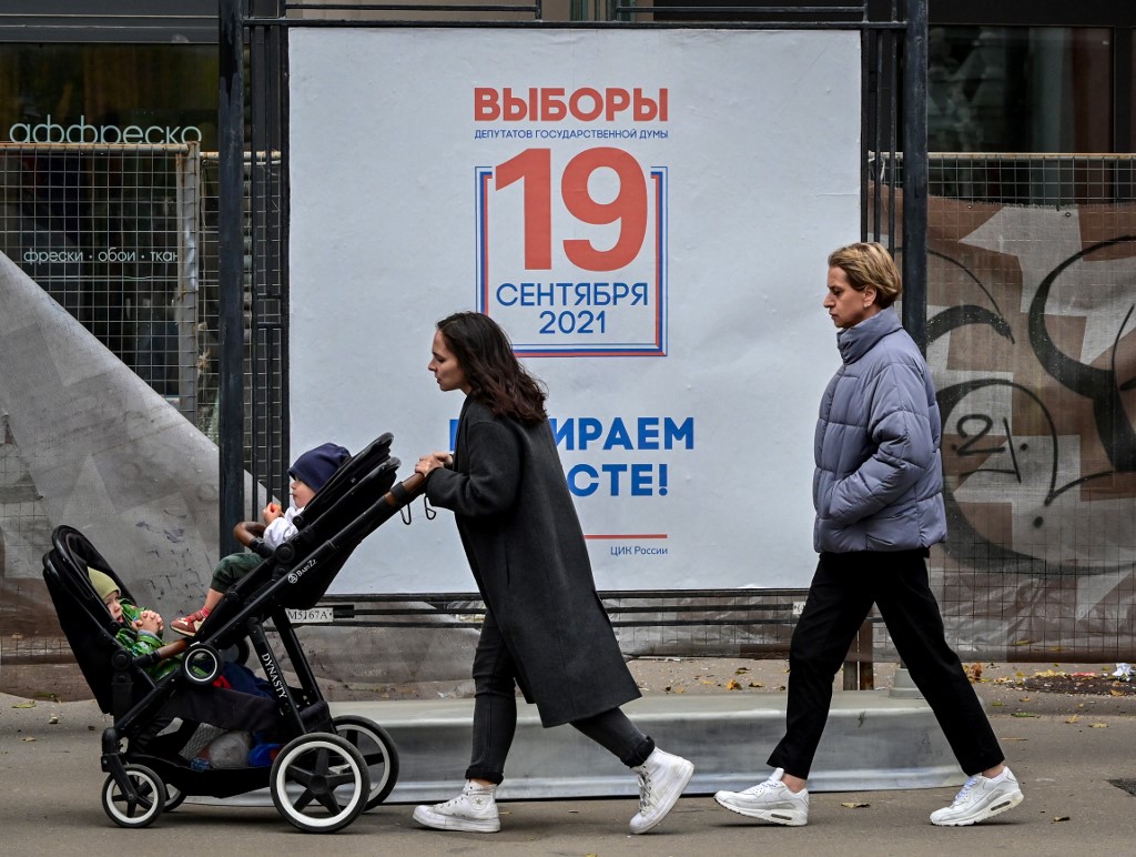 Wahlaufforderung in Moskau, Foto: (c) Yuri KADOBNOV / AFP